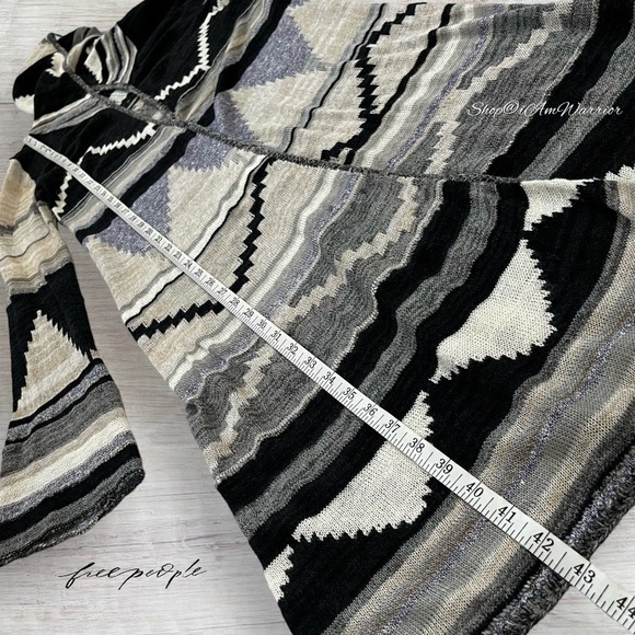 Free People Aztec pattern hooded duster cardigan sweater *sho@iamwarrior - Picture 7 of 10